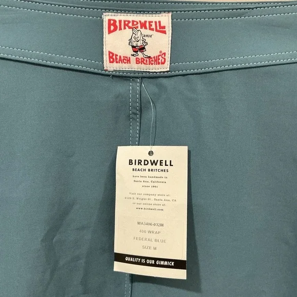 Birdwell Britches Skirt Women's Medium Blue Wrap Swim Cover Up California NEW - Picture 3 of 4